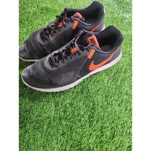 Nike Flex Experience RN 6 Shoes Mens Size 13 Black Orange Mesh Running Sneakers